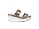 Inuovo 8686 Double Strap Pearl Wedge - Pewter - My Shoe Shop - Wedge