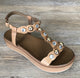 Inuovo 8733 Studded Sandal - Coconut - My Shoe Shop - sandal