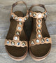 Inuovo 8733 Studded Sandal - Coconut - My Shoe Shop - sandal