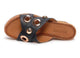 Inuovo 8790 Slip In Wedge with Gold Eyelets - Black - My Shoe Shop - Wedge