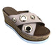 Inuovo 8790 Slip In Wedge with Gold Eyelets - Blush - My Shoe Shop - Wedge