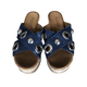 Inuovo 8790 Slip In Wedge with Silver Eyelets - Navy - My Shoe Shop - Wedge