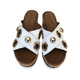 Inuovo 8790 Wedge with Gold Eyelets - White - My Shoe Shop - Wedge