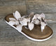 Inuovo 9091 Leather Slipper with Flowers- Blush - My Shoe Shop - Slipper