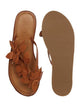 Inuovo 9105 Leather Slipper Wedge with Flowers- Coconut - My Shoe Shop - Wedge