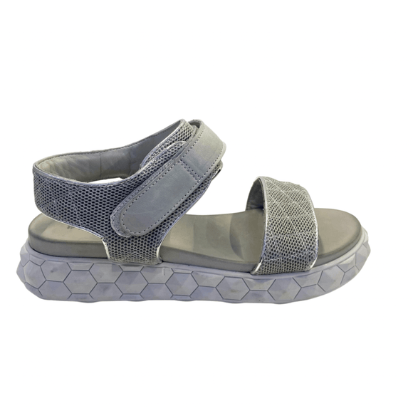 Inuovo bubble sole sandal with velcro strap - Ice - My Shoe Shop - sandal