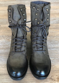Inuovo Cloud Biker Boot - Lavato Green (Olive) - My Shoe Shop - boot