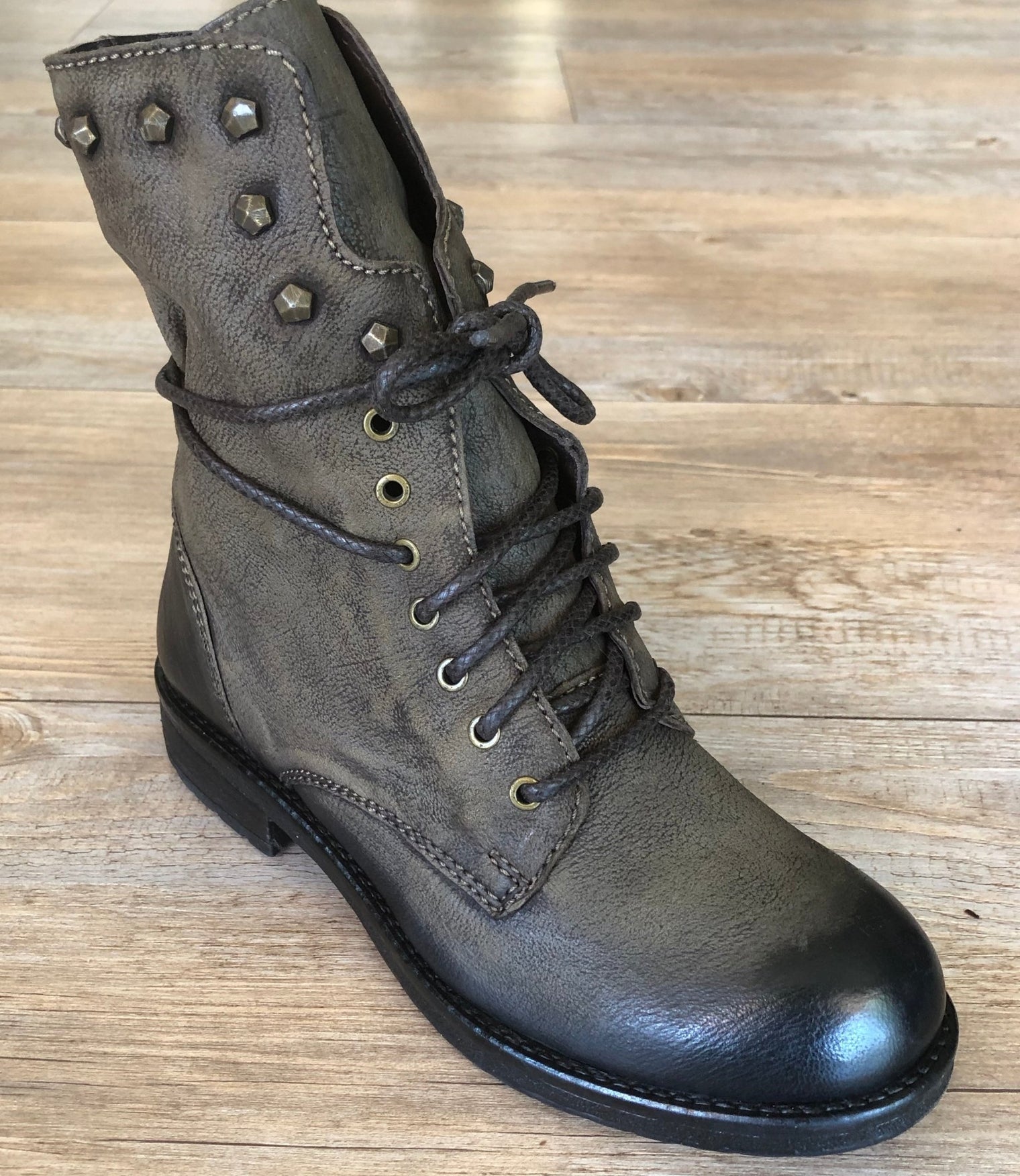 Inuovo Cloud Biker Boot - Lavato Green (Olive) - My Shoe Shop - boot