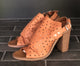 Inuovo Heels w Soft Lasercut Leather- Coconut - My Shoe Shop - Heels