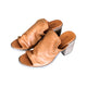 Inuovo soft leather slip in heels w studs - Coconut - My Shoe Shop - sandal
