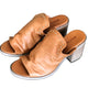 Inuovo soft leather slip in heels w studs - Coconut - My Shoe Shop - sandal