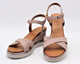 Inuovo wedge with cross straps - Blush - My Shoe Shop - sandal