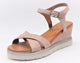 Inuovo wedge with cross straps - Blush - My Shoe Shop - sandal