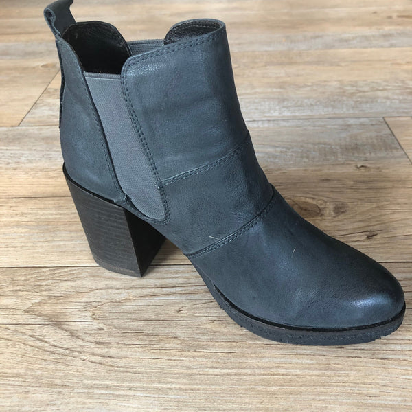 La Femme Plus Heel Boots - Denim Grey - My Shoe Shop - boot