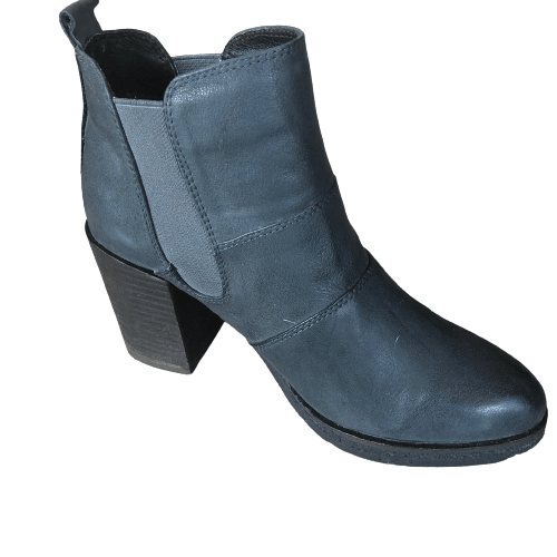 La Femme Plus Heel Boots - Denim Grey - My Shoe Shop - boot
