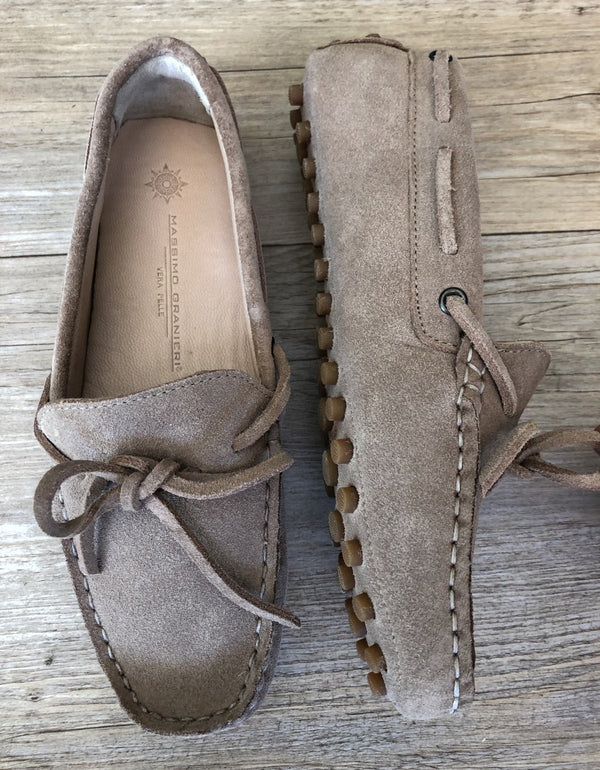 Massimo Granieri Suede Moccasin - Beige - My Shoe Shop - Moccasin