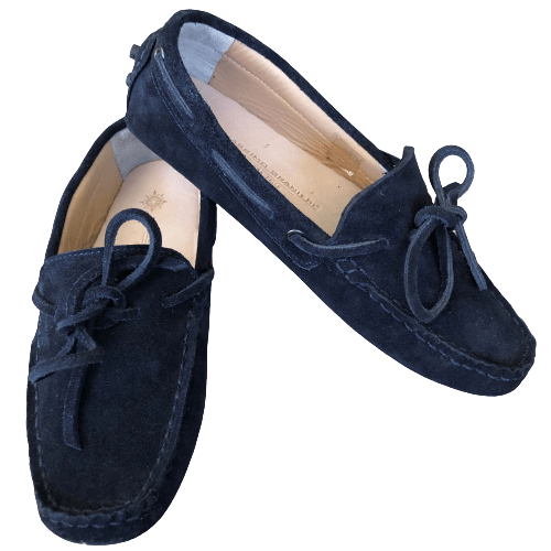 Massimo Granieri Suede Moccasin - Navy - My Shoe Shop - Moccasin