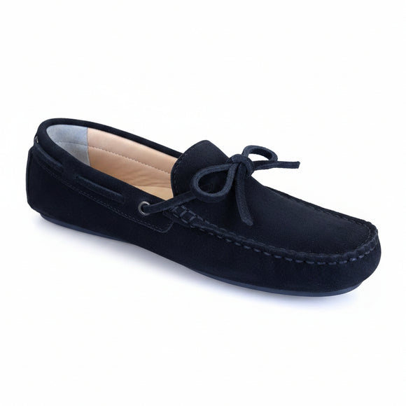 Massimo Granieri suede moccasin in Navy