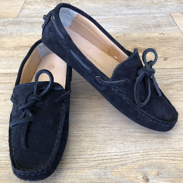 Massimo Granieri Suede Moccasin - Navy - My Shoe Shop - Moccasin