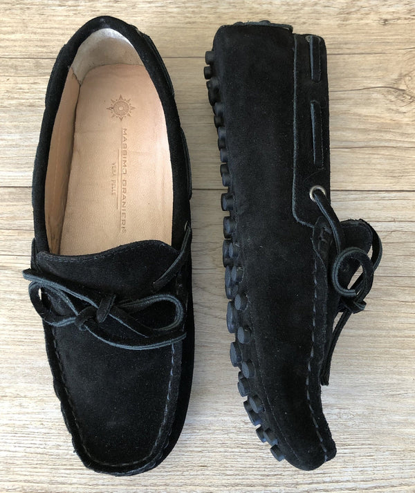 Massimo Granieri Suede Moccasin - Nero Black - My Shoe Shop - Moccasin