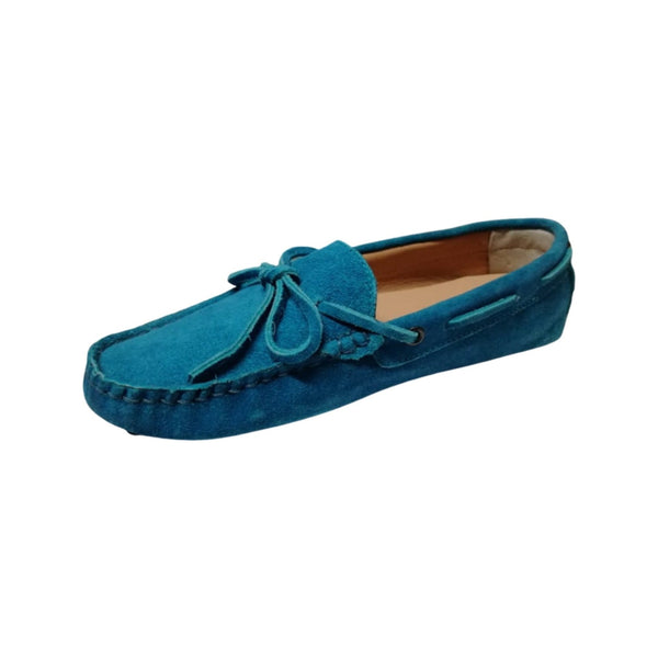 Massimo Granieri Suede Moccasin - Sky Blue - My Shoe Shop - Moccasin