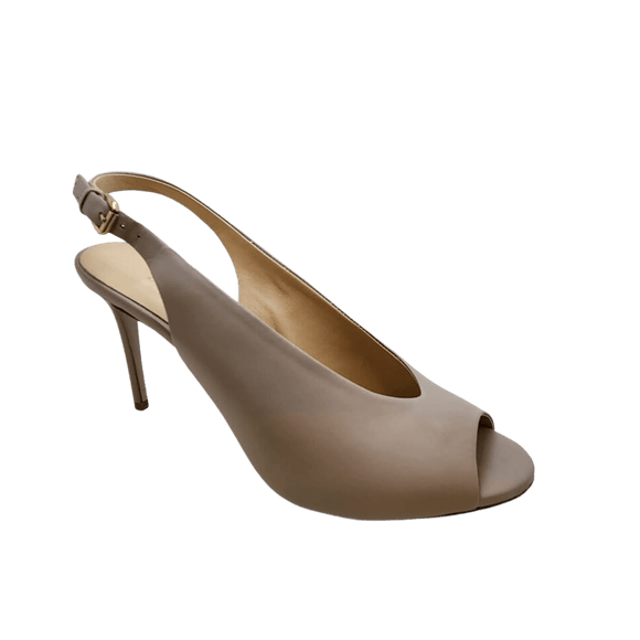 Poletto Peep Toe High Heel Sandal - Nude - My Shoe Shop - Heel