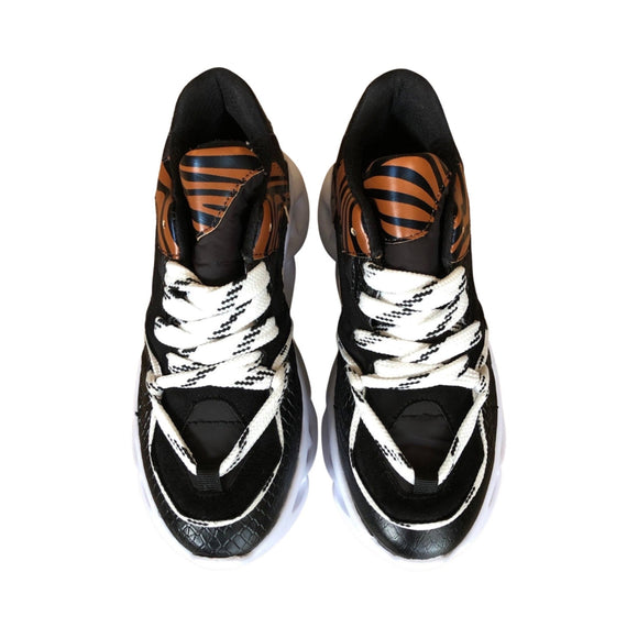 Secret Zone Sneaker with Twisted sole - Black - My Shoe Shop - Sneaker