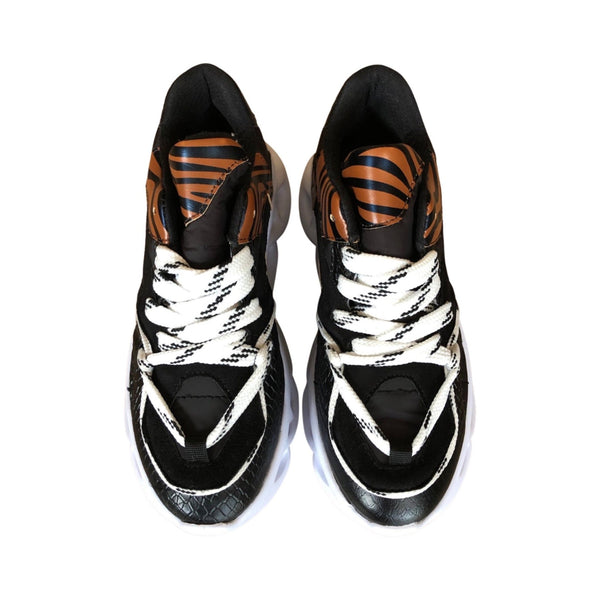 Secret Zone Sneaker with Twisted sole - Black - My Shoe Shop - Sneaker