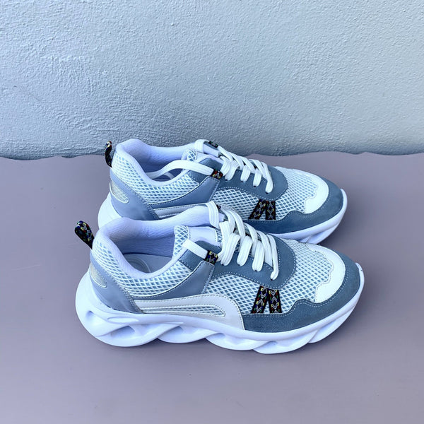 Summer Light Blue Takkie with lace and twisted sole - My Shoe Shop - Sneaker