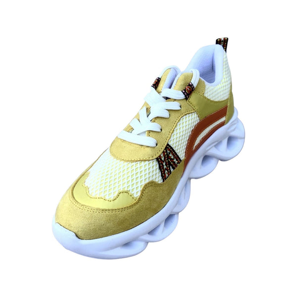 Summer Yellow Takkie with lace and twisted sole - My Shoe Shop - Sneaker