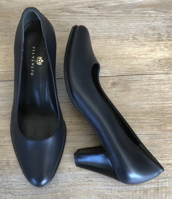 Via Veneto 2838 Heel - navy - My Shoe Shop - Heels