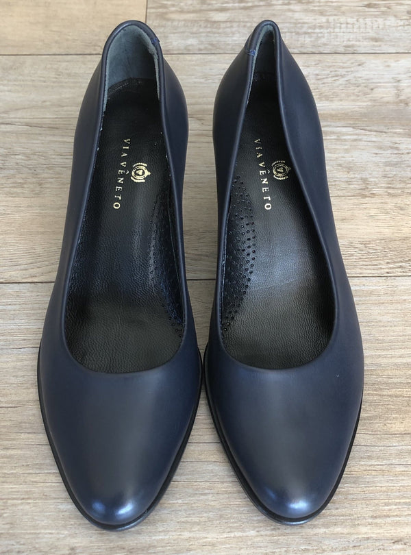 Via Veneto 2838 Heel - navy - My Shoe Shop - Heels