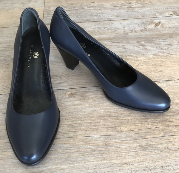 Via Veneto 2838 Heel - navy - My Shoe Shop - Heels