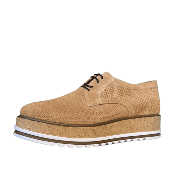 Via Veneto 6303 Suede Wedge Loafer - Cappuchino - My Shoe Shop - Loafer