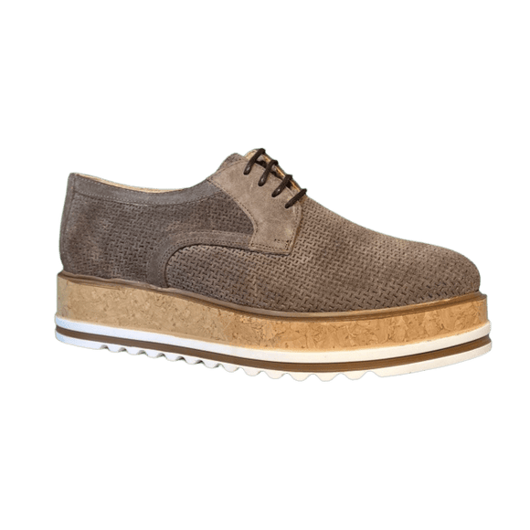 Via Veneto 6303 Suede Wedge Loafer - Mink - My Shoe Shop - Loafer