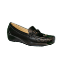 Via Veneto 706 Patent Leather Loafer Wedge - Olive - My Shoe Shop - Loafer