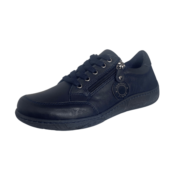 Via Veneto C2025 7380 Sneaker w Zip - Navy - My Shoe Shop - Sneaker