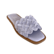 Via Veneto Flat Slip-in 7100 Suede Sandal - Lilac Grey - My Shoe Shop - Slip in