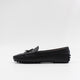 Via Veneto Leather Moccasin 1173 with Silver detail on Tassle - Black - My Shoe Shop - Moccasin