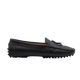 Via Veneto Leather Moccasin 1173 with Silver detail on Tassle - Black - My Shoe Shop - Moccasin