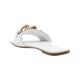 Via Veneto Leather Slip-in Sandal 7087 with gold Buckle - White - My Shoe Shop - sandal