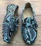 Via Veneto Moccasin 6026 Leather - Blue Snake - My Shoe Shop - Mocassin