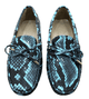 Via Veneto Moccasin 6026 Leather - Blue Snake - My Shoe Shop - Mocassin