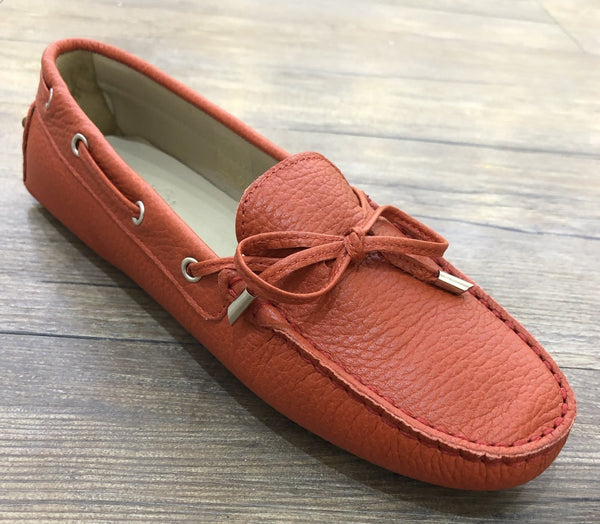Via Veneto Moccasin 6026 Leather - Orange - My Shoe Shop - Mocassin