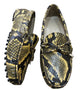 Via Veneto Moccasin 6026 Leather - Yellow Snake - My Shoe Shop - Mocassin