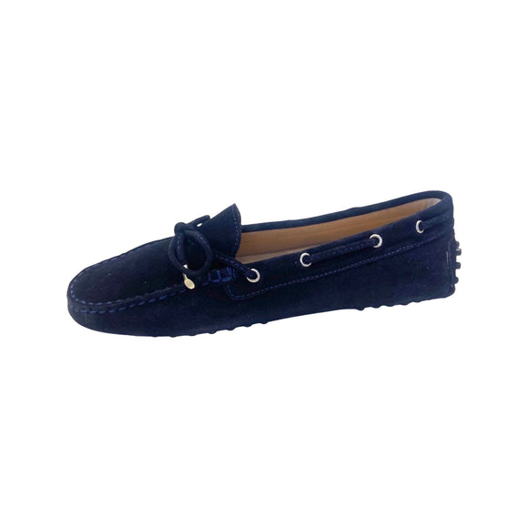 Via Veneto Moccasin 6026 Suede - Navy - My Shoe Shop - Moccasin