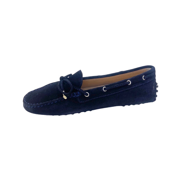 Via Veneto Moccasin 6026 Suede - Navy - My Shoe Shop - Moccasin
