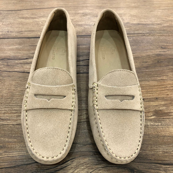 Via Veneto Moccasin 6166 - Beige Suede - My Shoe Shop - Mocassin