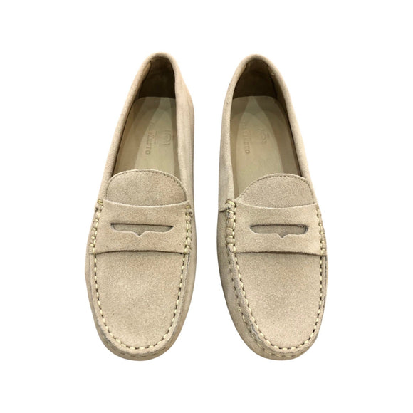 Via Veneto Moccasin 6166 - Beige Suede - My Shoe Shop - Mocassin
