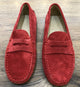 Via Veneto Moccasin 6166 - Cherry Red Suede - My Shoe Shop - Mocassin